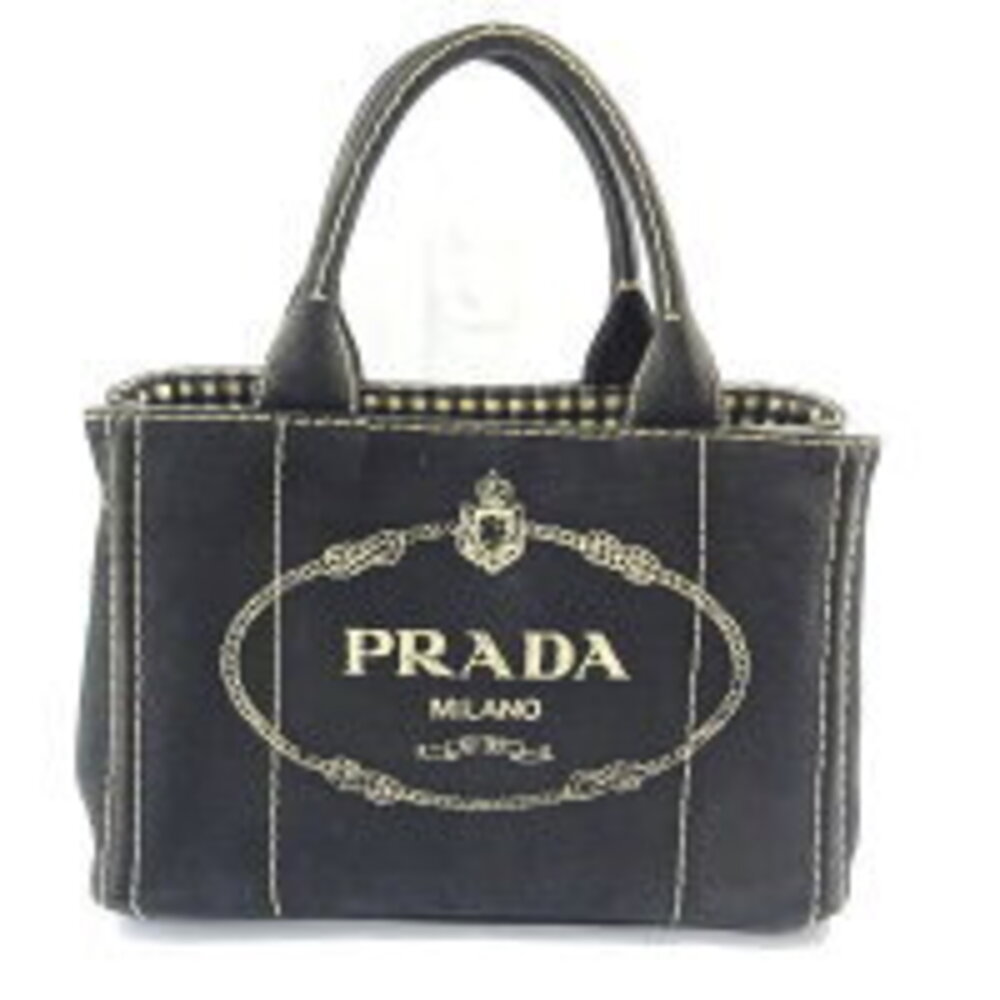 Prada tote bag shoulder Canapa black - Picture 1 of 11